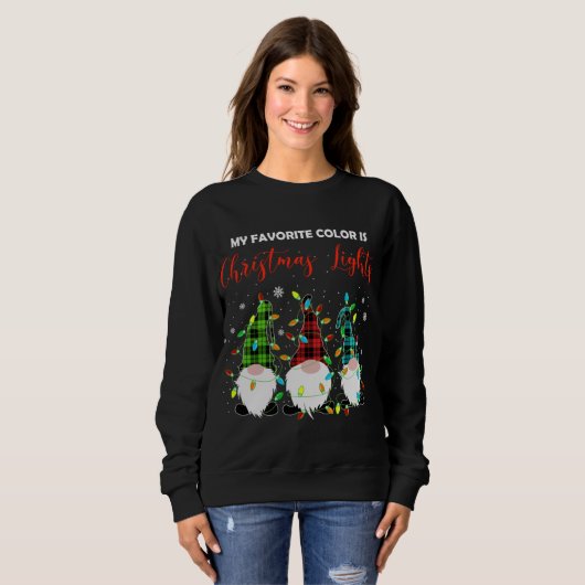 3北欧格言スウェーデンクリスマスライツニッセトムテCh スウェットシャツ (正面フル)