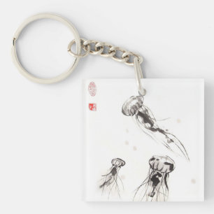3匹のくらげKeychain キーホルダー