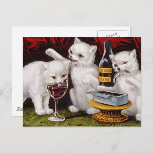 3匹のすてきな子ネコ シーズンポストカード (正面/裏面)