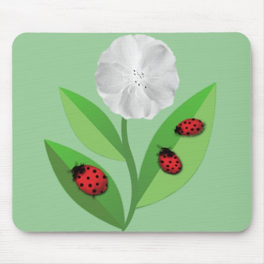 3匹のてんとう虫 マウスパッド (正面)