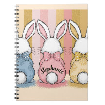 3匹のウサギのトリオ - お名前カスタマイズ可能