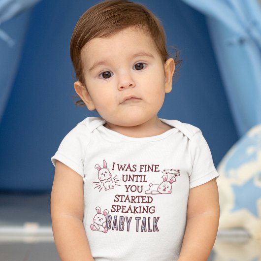 3匹のウサギは赤ちゃん言葉が嫌いだ ベビーボディスーツ