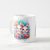 3匹のウサギ コーヒーマグカップ (正面左)