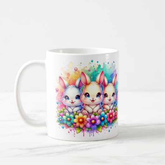 3匹のウサギ コーヒーマグカップ (左)