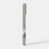 3匹のオオカミが月の動物芸術で遠吠え iPhone 15ケース (右側面)