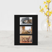 3匹のカスタム写真サンキューカード カード (黄色い花)