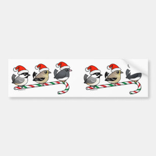 3匹のクリスマスのフィンチ(米国) バンパーステッカー