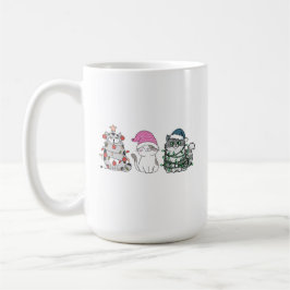 3匹のクリスマス猫 コーヒーマグカップ