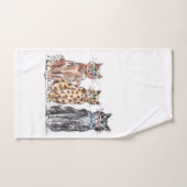 3匹のクール猫がスケッチ ハンドタオル (ハンドタオル)