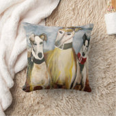 3匹のグレイハウンド クッション (ブランケット)