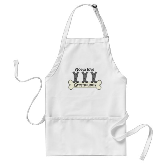 3匹のグレイハウンド スタンダードエプロン (正面)
