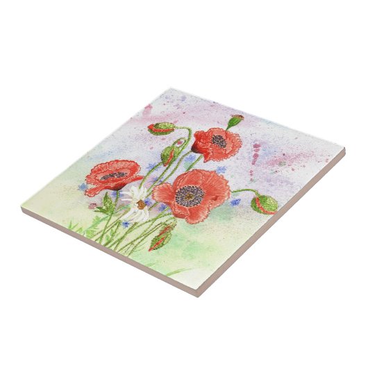 「3匹のケシ」のタイル タイル (側面)