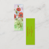 「3匹のケシ」の小さいしおり スキニー名刺 (正面/裏面)