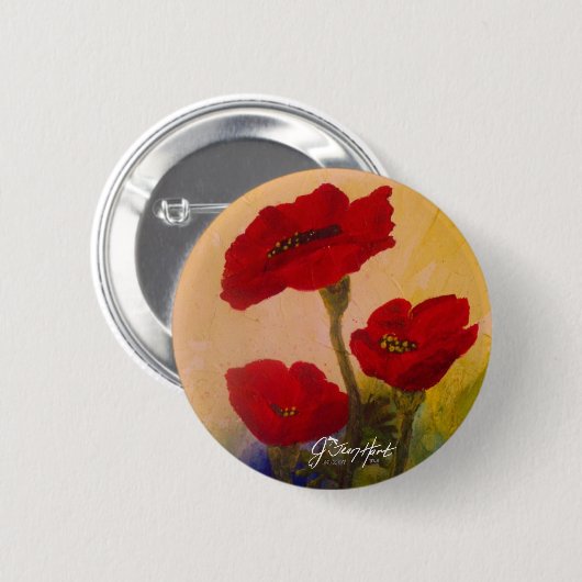 3匹のケシ 缶バッジ (正面&裏面)