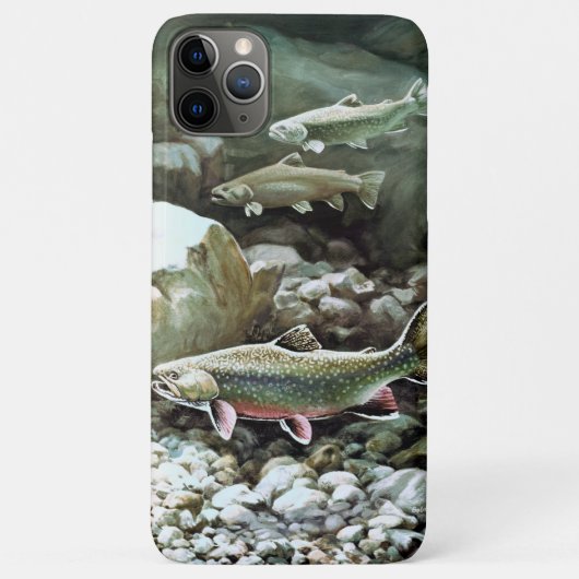 3匹のサケの魚が水中で泳いでいる Case-Mate iPhoneケース (裏面)