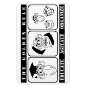 3匹のサルが集まって集まる マグネット (縦)