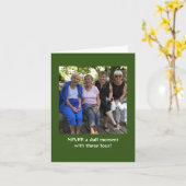 3匹のサルと1匹のサル カード (黄色い花)