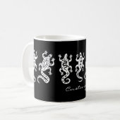 3匹のトカゲのThunder_Coveの南西スタイル コーヒーマグカップ (正面左)