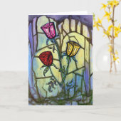 3匹のバラは挨拶状を消します カード (黄色い花)