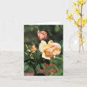 3匹のバラ、美しい誕生日 カード (黄色い花)