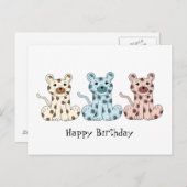 3匹のヒョウ ポストカード (正面/裏面)