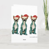 3匹のフレンチ・ブルドッグのクリスマスカード シーズンカード (裏面)