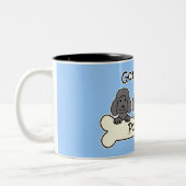 3匹のプードル ツートーンマグカップ (左)