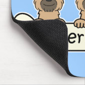 3匹のボーダーテリア マウスパッド (コーナー)