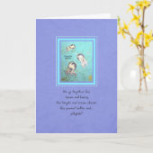 3匹のポリオーキス·クラゲ「みんなで一緒に行く」 カード (黄色い花)