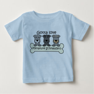 3匹のミニチュア・シュナウツァー ベビーTシャツ