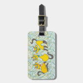 3匹のレトロオーガニック猫 ラゲッジタグ (正面縦)