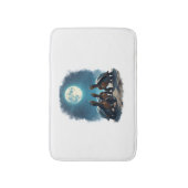 3匹の亀が月の野生動物マウンテントゥールで吠える バスマット (正面縦)