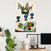 3匹の子犬たちとの静物詩，ポール・ゴーギャン ポスター (ホームオフィス)