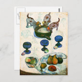 3匹の子犬たちとの静物詩,ポール・ゴーギャン ポストカード (正面/裏面)