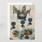 3匹の子犬と一緒に生きる | ポール・ゴーギン (正面/裏面)