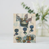 3匹の子犬と一緒に生きる | ポール・ゴーギン ポストカード (スタンド正面)