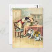 3匹の子猫と出会うミトンたちを探す ポストカード (正面/裏面)