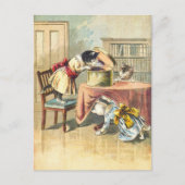 3匹の子猫と出会うミトンたちを探す ポストカード (正面)