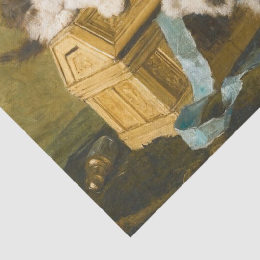 3匹の子猫と棺と青いリボンのロナー 薄葉紙 (詳細)