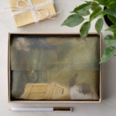 3匹の子猫と棺と青いリボンのロナー 薄葉紙 (ギフト)