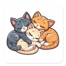 3匹の子猫のイラスト 猫好きのためのアートデザイン