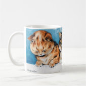 3匹の子猫の猫、ルイス・ウェイン コーヒーマグカップ (左)