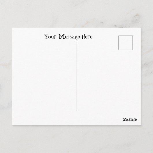 3匹の子猫を馬車に乗せたワンちゃん ポストカード (裏面)