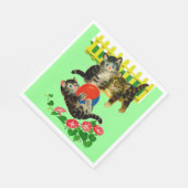 3匹の子猫プリント スタンダードランチョンナプキン (角)