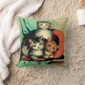 3匹の子猫 クッション (ブランケット)