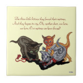 3匹の子猫 タイル (正面)