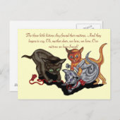 3匹の子猫 ポストカード (正面/裏面)