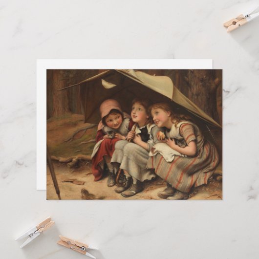 3匹の子猫(Joseph Clark) カード (正面/裏面インサイチュ)