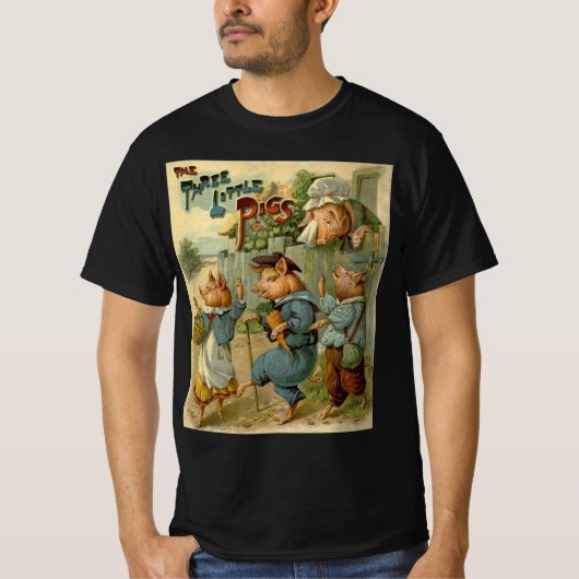 3匹の子豚 ビンテージ フェアリーテイル Tシャツ (正面)