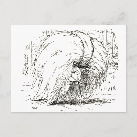 3匹の子豚:最初の子豚はがき ポストカード (正面)